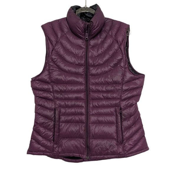 Bernardo Down Puffer Vest Womens Size Medium Purple Lightweight Quilted Packable - Picture 1 of 10